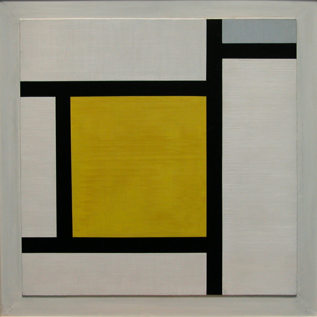 josef ongenae oil on panel yellow square ca. 1956/57