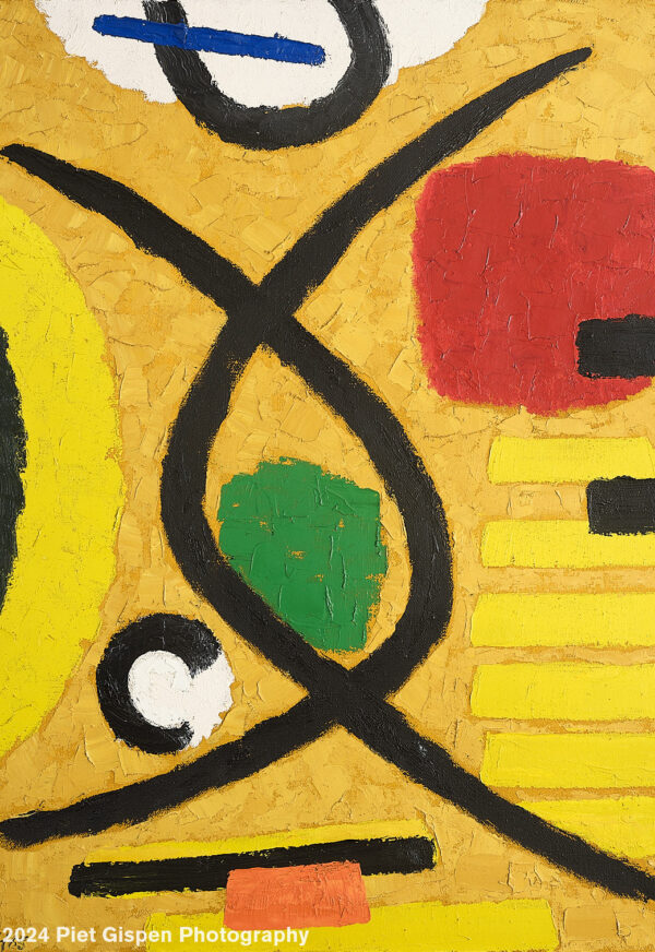 willem hussem oil on canvas 1965 geel fond