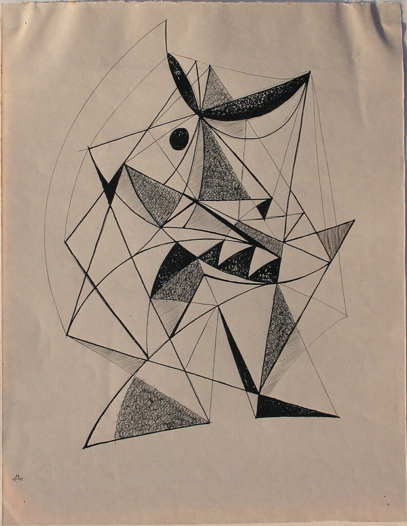 no title Harry verburg 1944 ink on paper signed and dated