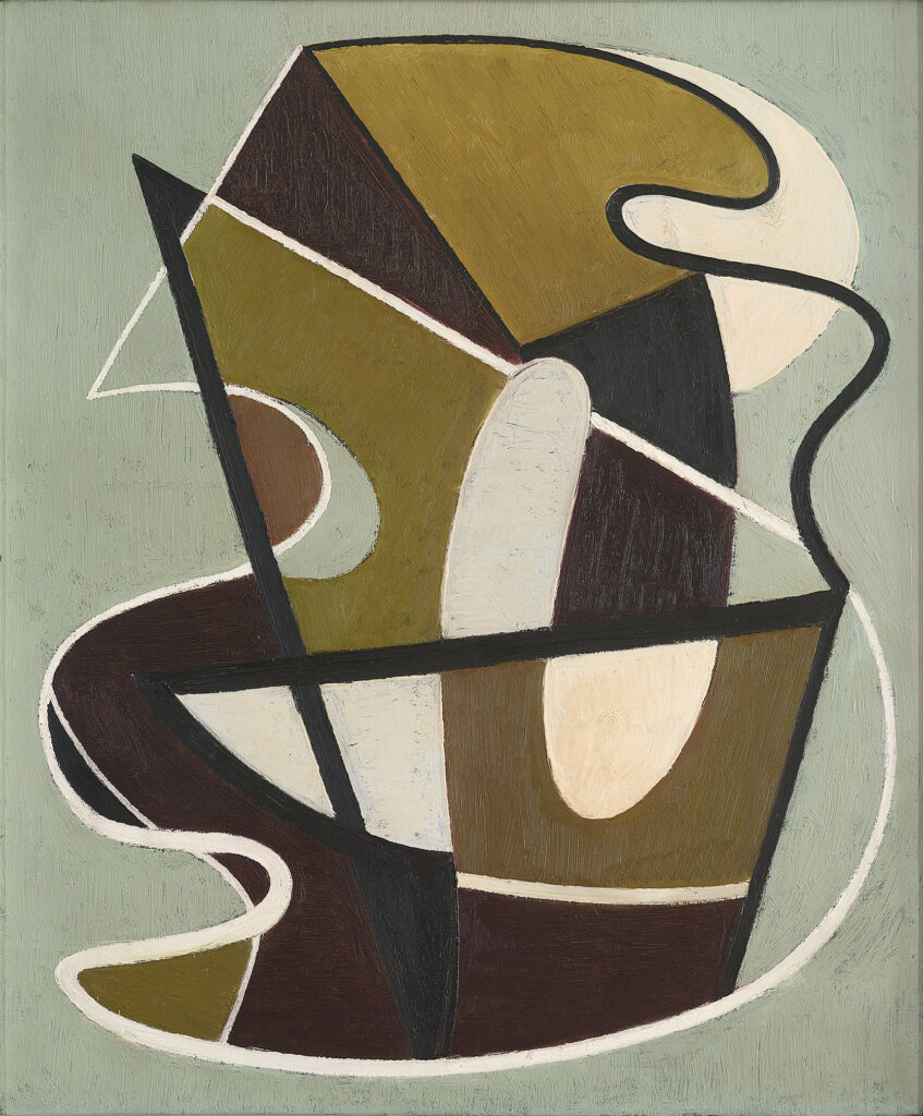 harry verburg oil on canvas composition no. III