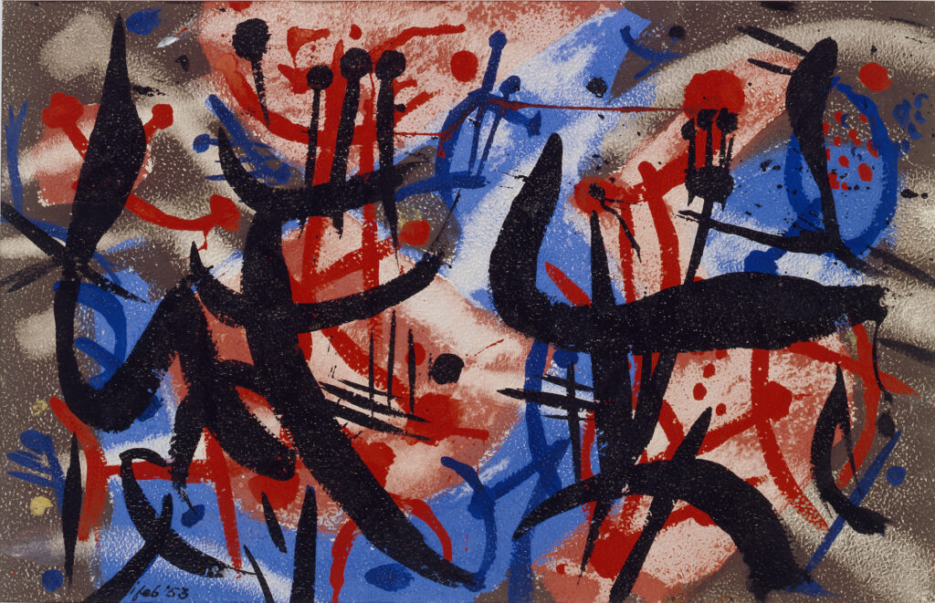 willy boers gouache 1953 Red ons, wij vergaan