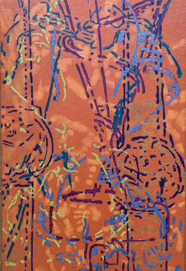 Paul Bartels oil on canvas " le temps qui fait le temps" 1998-2000