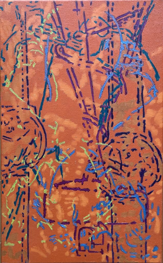 Paul Bartels oil on canvas " le temps qui fait le temps" 1998-2000