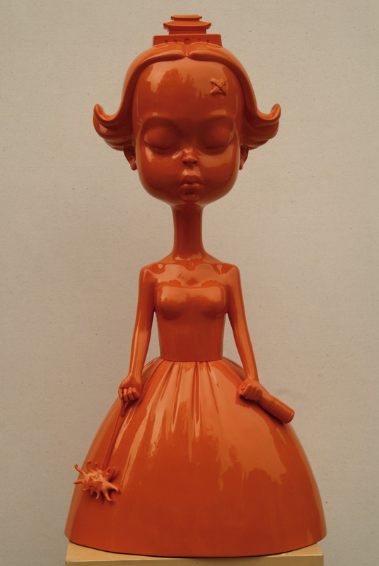 Zhang Hui born 1969. Orange 'sparkler' fiberglass statue 2006