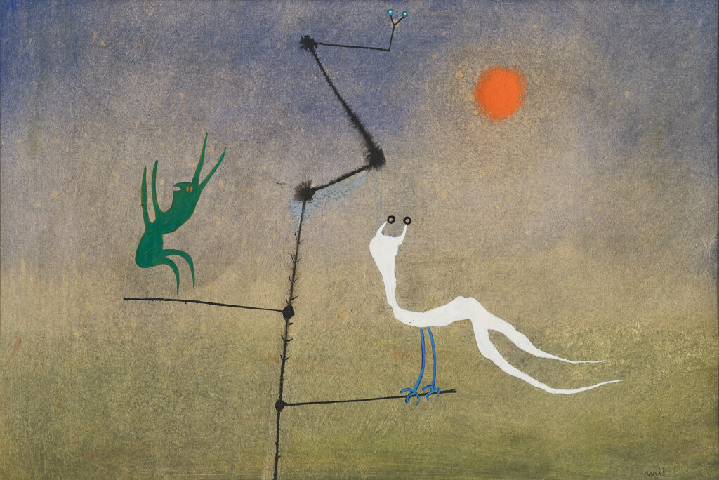 wil leewens ca 1953 gouache on paper 'zonnetje'
