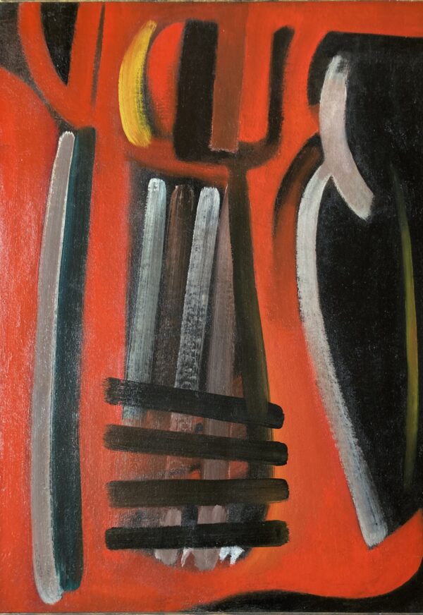 Youla Chapoval oil on canvas "Afrique" 1950