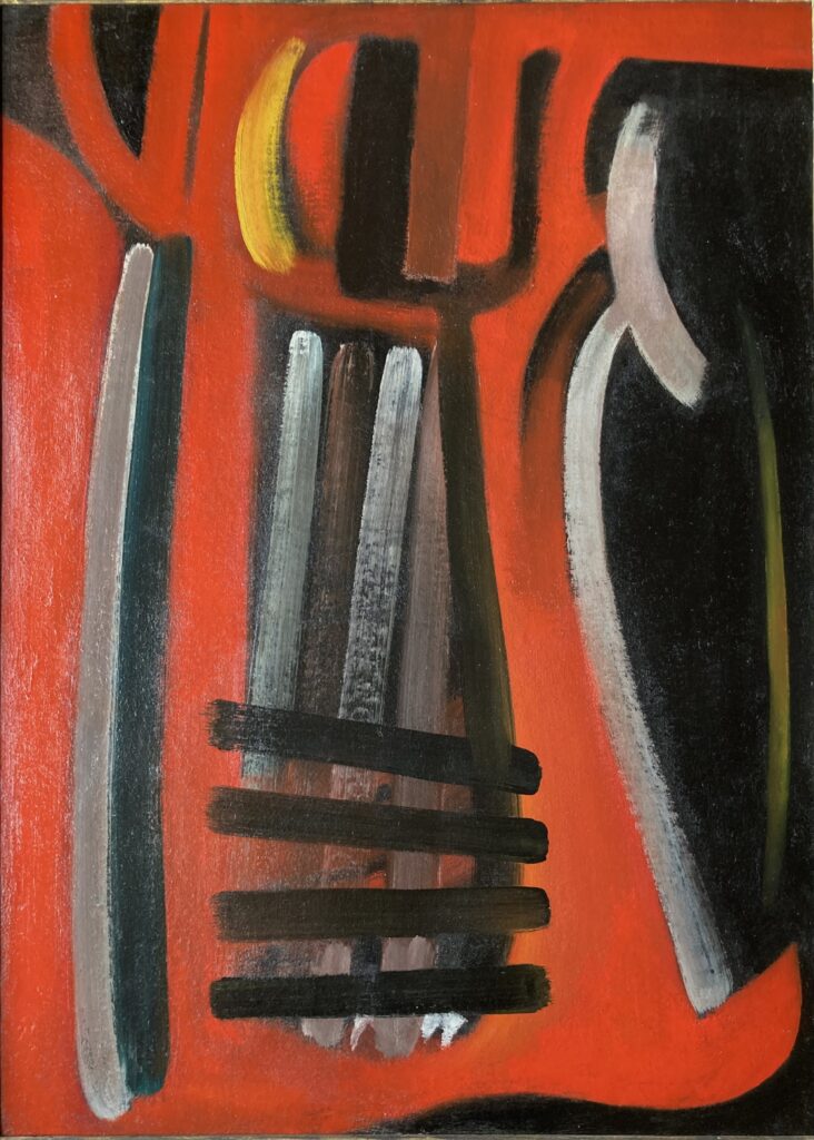Youla Chapoval oil on canvas "Afrique" 1950
